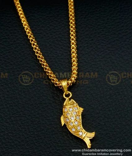 Gold chain with 2025 fish dollar